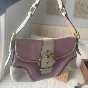 vintage y2k soho pink shoulder coach bag